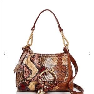 See by Chloe snake print mini leather shoulder bag
